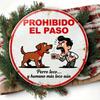 Retro Spanish Warning Tin Sign Round Metal Wall Decor For Home Bar Garage Man Cave