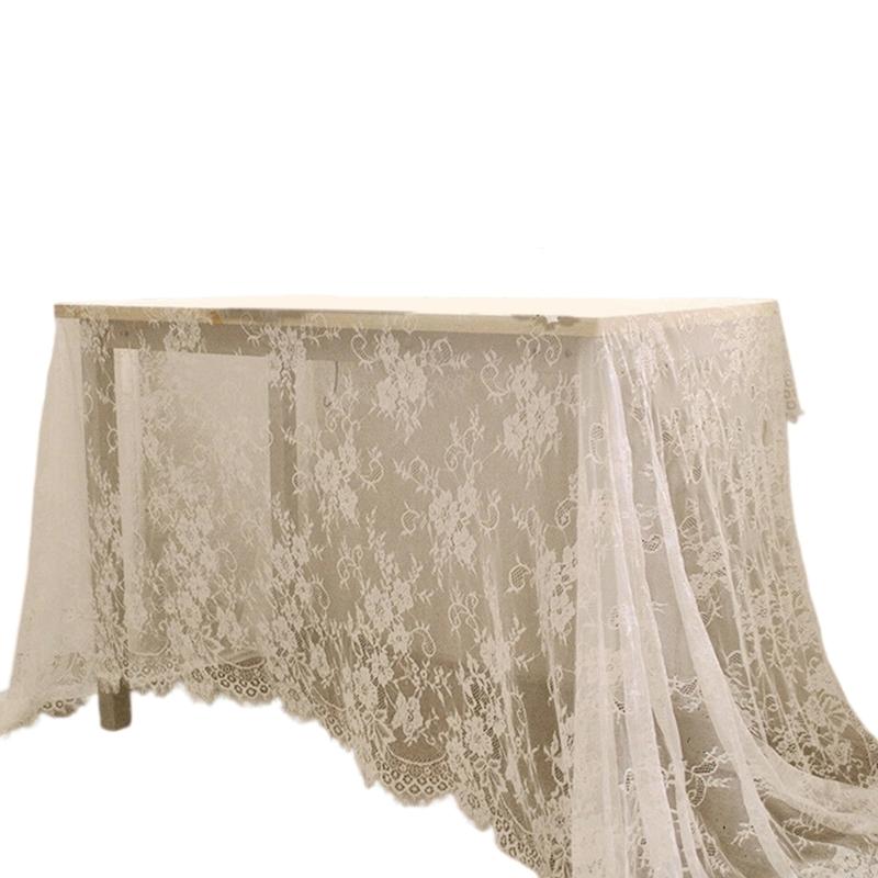 

Delicate Embroidered Lace Table Cover With Rose Pattern Rustics Celebration Dinner Tabletop Decoration For Valentines