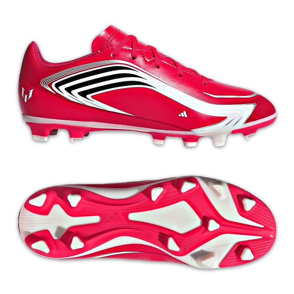 Kids Soccer Cleats adidas F50 Messi Club FXG Boys Girls Synthetic Upper Textile Lining ONS59