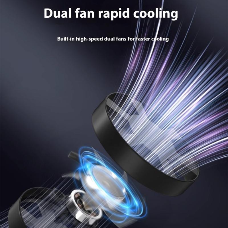 Cooling Dock With Adjustable Double Fan Active Cooling Tool Multiple Port Center Lighting Wall Mountable Design for switch2