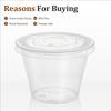 Bicchieri di Plastica Trasparente da 9oz con Coperchi Piatto Senza Foro, Bicchieri Usa e Getta per Gelato, Budino, Torta, Snack Smoothie, Milkshake, Bevande Fredde