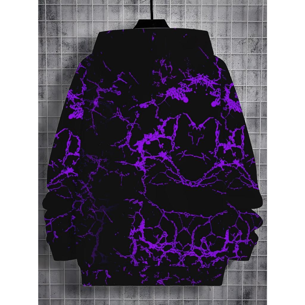 Children's clothing, boys' creative 3D printed hooded sweatshirt, boys' casual sports long sleeved hooded top