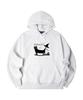 N/H A Witchs Cat Oversized Fleece Hoodie_Melange White (Goh4-4Nh1194)