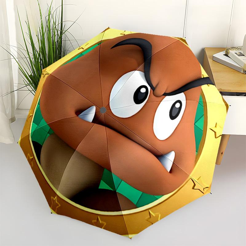 

1PC Super Mario Bros. Automatic Open/Close Umbrella, 8-Rib Sturdy Frame, Lightweight Portable Umbrella, Commute, Business - Ideal Gift for Friend, Vib