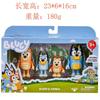 Toy Family Figure Set Articulated Poseable Action Figures Cartoon Collectible Blue