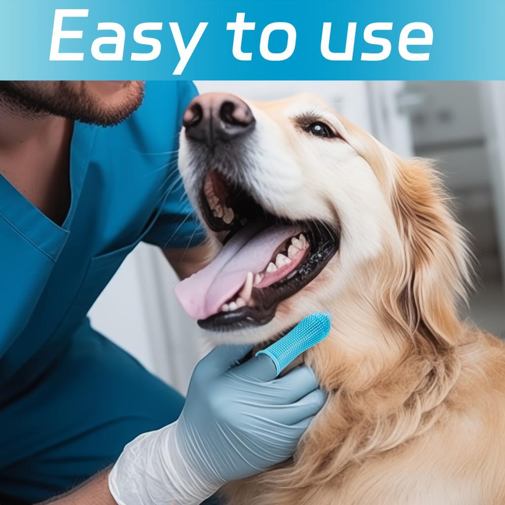 Dog Teeth Cleaning Fingertips Cat Toothbrush Dental Cleaning Small Dog Toothbrush for Washing The Dog's Teeth GYS02