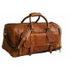 Handmade Full Grain Leather Duffle Bag with Shoe Compartment Bag