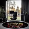 Friday the 13th Printed Round Rug Carpet Chair Rug Area Rug Entryway Doormats,for Office Chair Living Room Bedroom Kitchen Room.