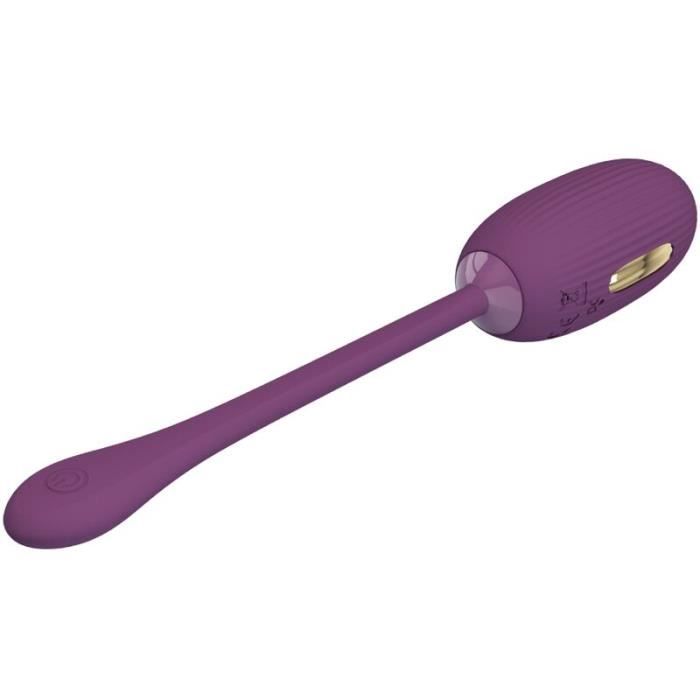 Œuf vibrant - PRETTY LOVE - DOREEN - Rechargeable - Silicone violet - 12 fonctions de vibration