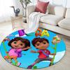 Dora the Explorer2 Round Area Rug,Carpet Rug for Living Room Bedroom Sofa Playroom Decor,Non-slip Floor Mat