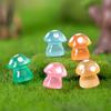 Glow-in-the-dark Small Mushroom Resin Ornaments Micro Landscape Gardening Diy Material Accessories Desktop Cute Luminous Ornaments