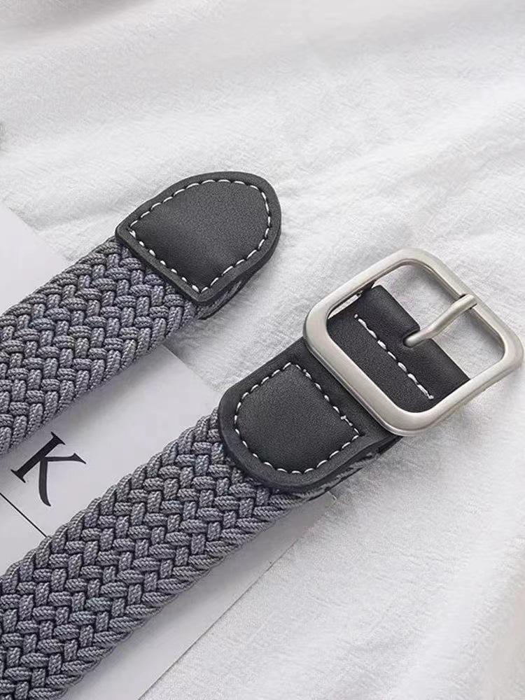 

2023 тканый ремень мужской ремень женский джинсовый ремень военный тренировочный модный молодежный холст 105cm темно-серого