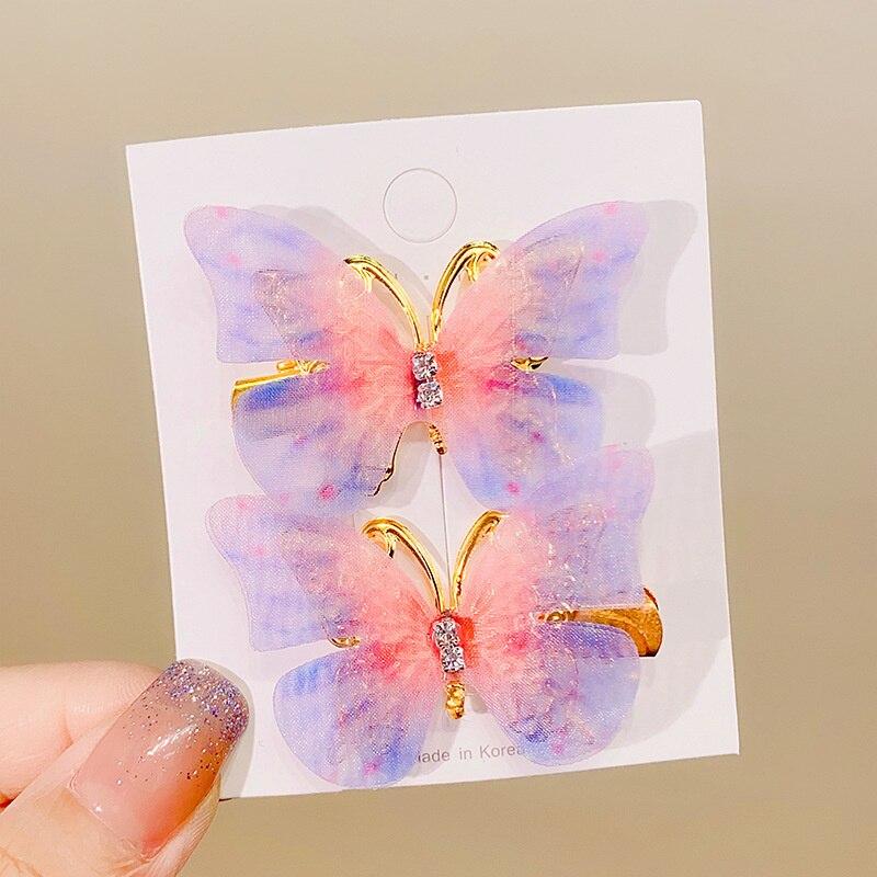 2023 Vintage Kid Butterfly Hairpins Beach Geometric Hair Clips Barrettes Side Clip For Girl Cute Hair Accessories Headdress Gift