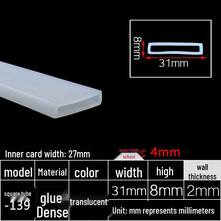 High-Temperature Resistant Silicone Square Tubing: Durable, Customizable, Aging-Resistant Rubber Sheath and Hollow Sealing Strip.