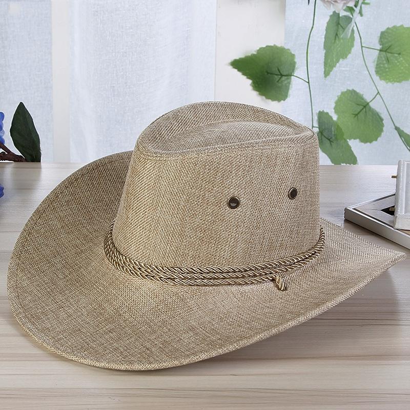 Frühling Herbst Breitkrempe Einfarbige Herren Jazzhut Unisex Sonnenschutz Outdoor Damen Zylinder Cowboyhut