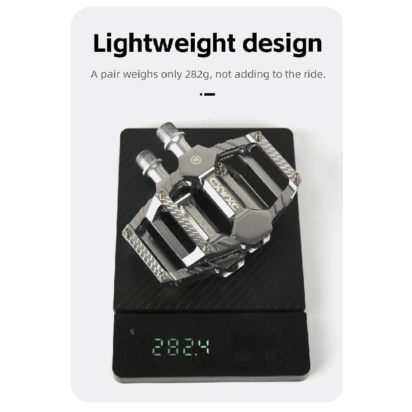 CXWXC Bike Pedals Aluminum Anti-slip MTB Road Bicycle Pedals Ultralight Sealed 3 Bearing One-piece Galvanized Cycling Pedal
