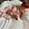BZDOLL 20inch 50cm Soft Vinyl Cloth Body Asleep Reborn Baby Doll Girl with 3D-paint Skin and Visible Veins Art Doll Toy for 3+ Kids Christmas Gift
