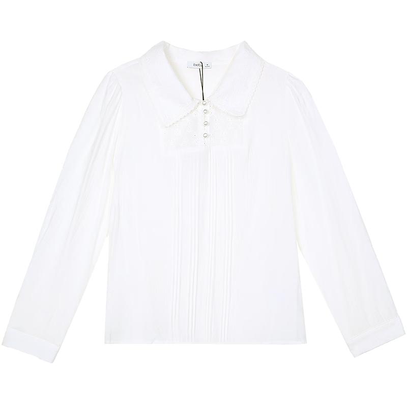 Betu Women s Elegant Embroidered Long-Sleeve Blouse L