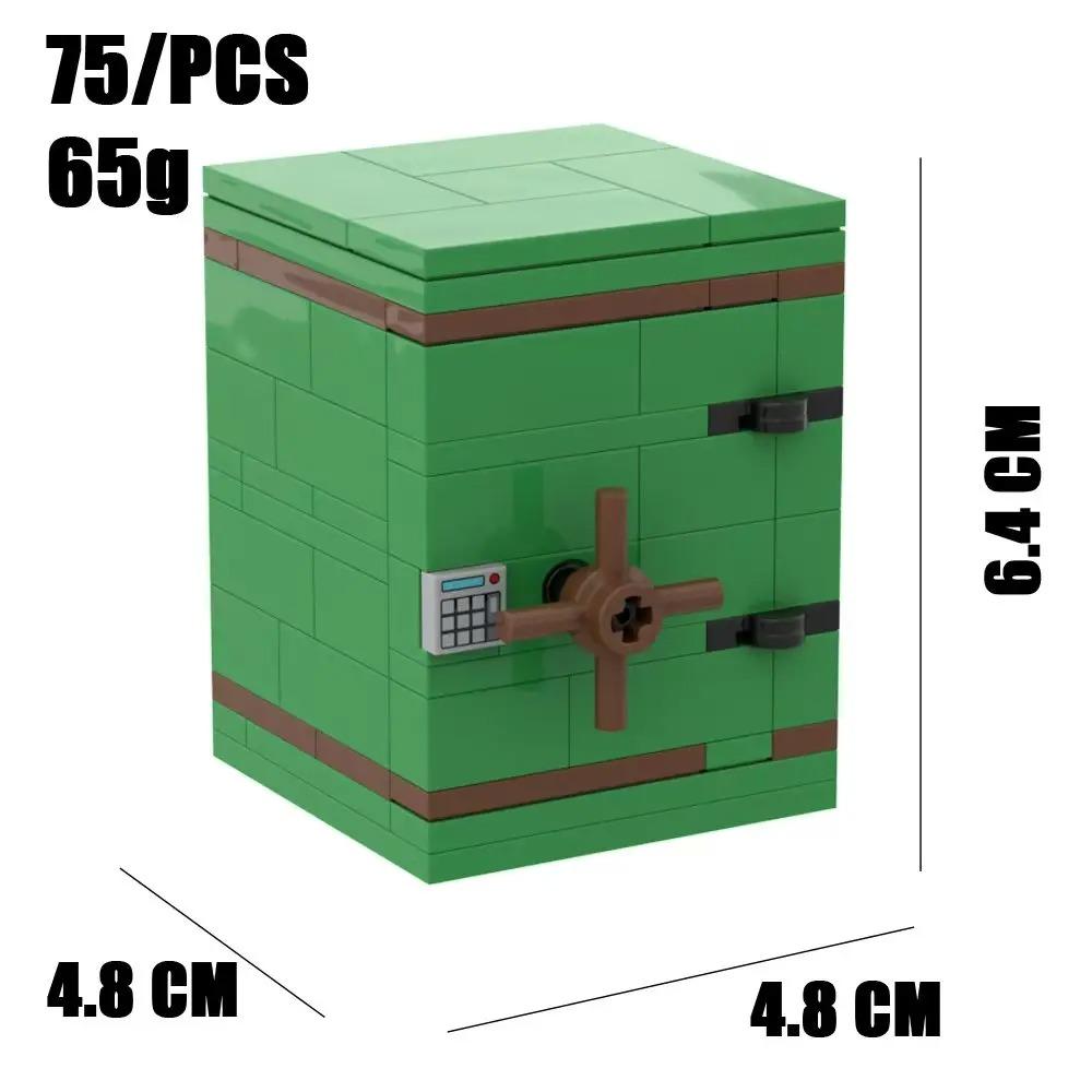 City Treasure Building Blocks MOC Dollar Cash Gold Silver Mine Egg Transparent Diamond ATM Machine Safe Money Bag DIY Toys K037