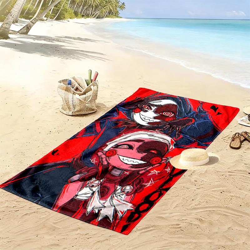 Blood moon night 2D Flat Print Beach Towel, Large Soft Quick Dry Towel for Beach Camping SwimmingZSTJ0915415