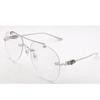 RSINC Ochelari de vedere fără ramă pentru bărbați CADRU ARGINTIU Rame pentru Școală de Modă & Sport DD-SK 63-18-138 CH DD-SK