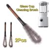 2Pcs 2 In 1 Milk Bottle Brush Hanging Cup Scrubber Durable Glass Cup Cleaning Brush  Vacuum Flask