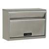 Green Life Wall-Mounted Mailbox (Made In Japan), Stainless Steel, A4 Size Compatible, Combination Lock (Number Changeable), PS-50FD