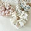 Translucent Embroidery Flower Hair Ties Sheer Aesthetic Floral Scrunchies Romantic Bride Maid Hair Jewelry For Women
