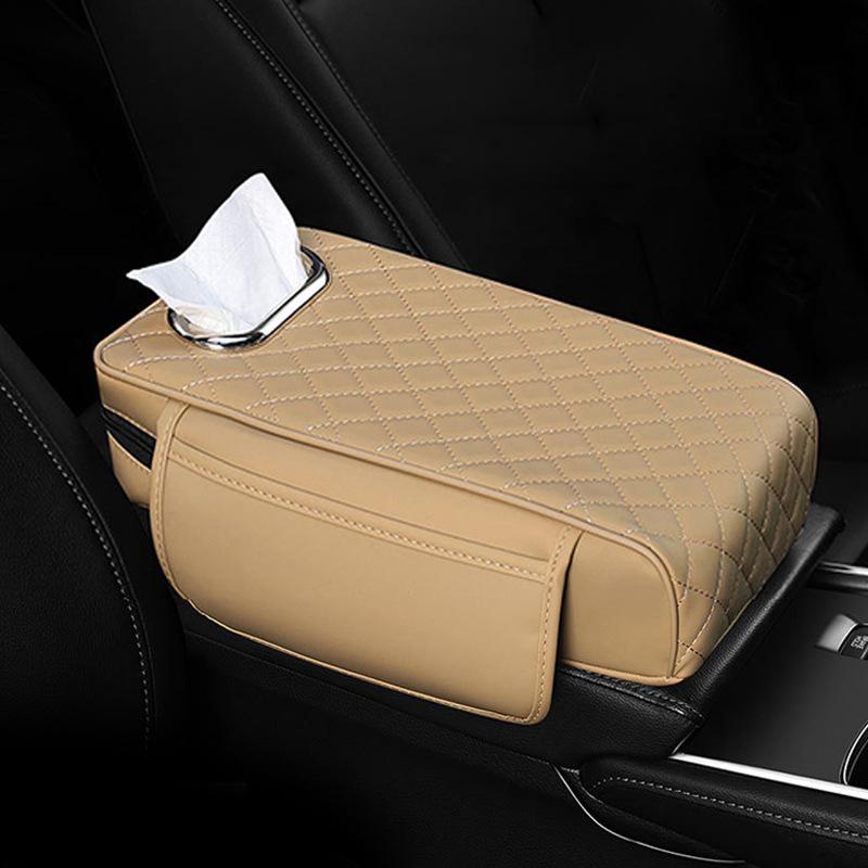 

Коврик для подлокотника автомобиля с функцией хранения тканей, пена с эффектом памяти, универсальная защитная подушка для подлокотника центральной консоли автомобиля