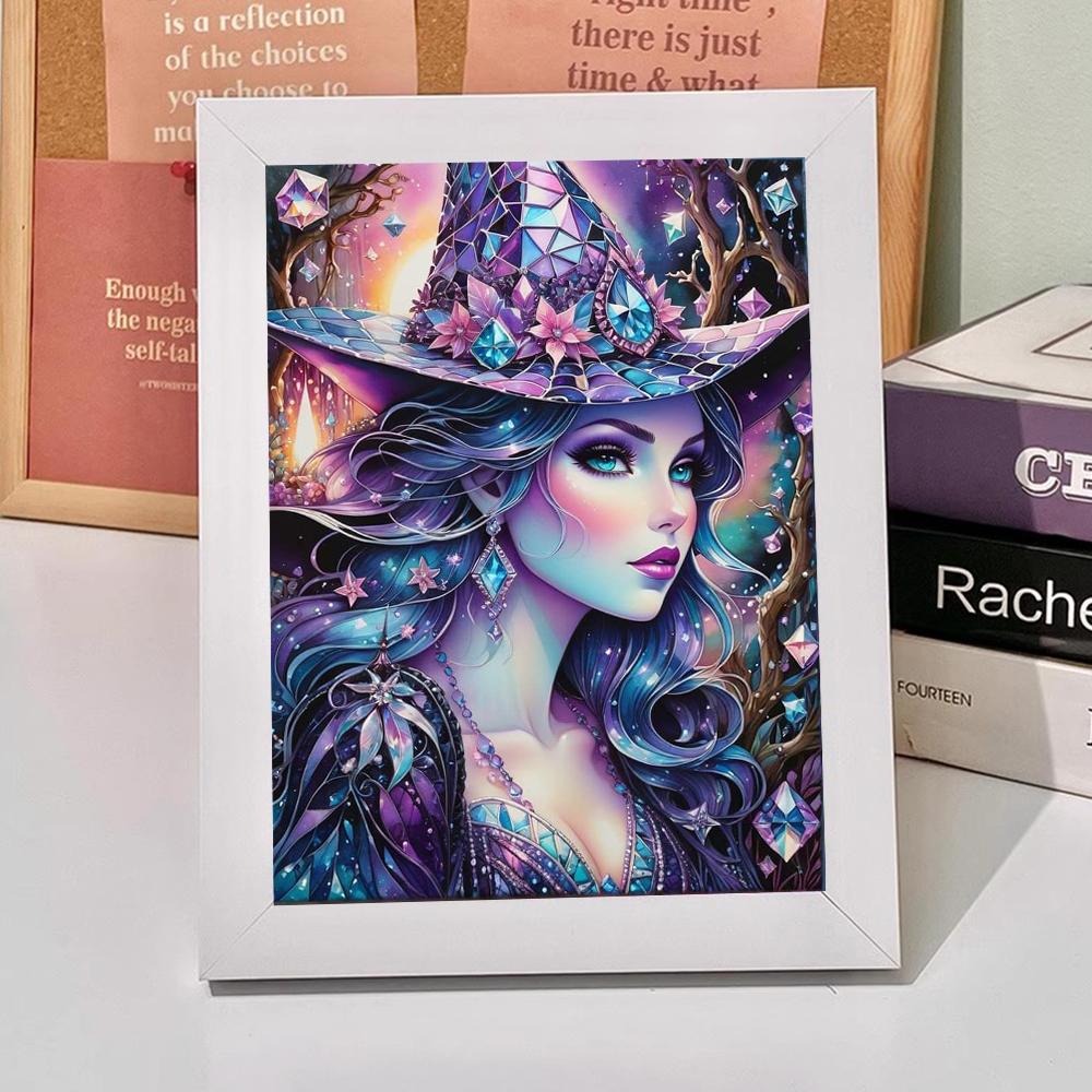 Fairy Dust AB Wonderful Witch Girl 5D Diamond Painting Kits Cartoon Magic Woman Art DIY Drills Mosaic Embroidery Cross-stitch