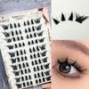 Glue-free and Make-up-free False Eyelashes 5D Fox False Eyelashes Self-adhesive Individual Eyelashes Dense Curls Eye Lashes
