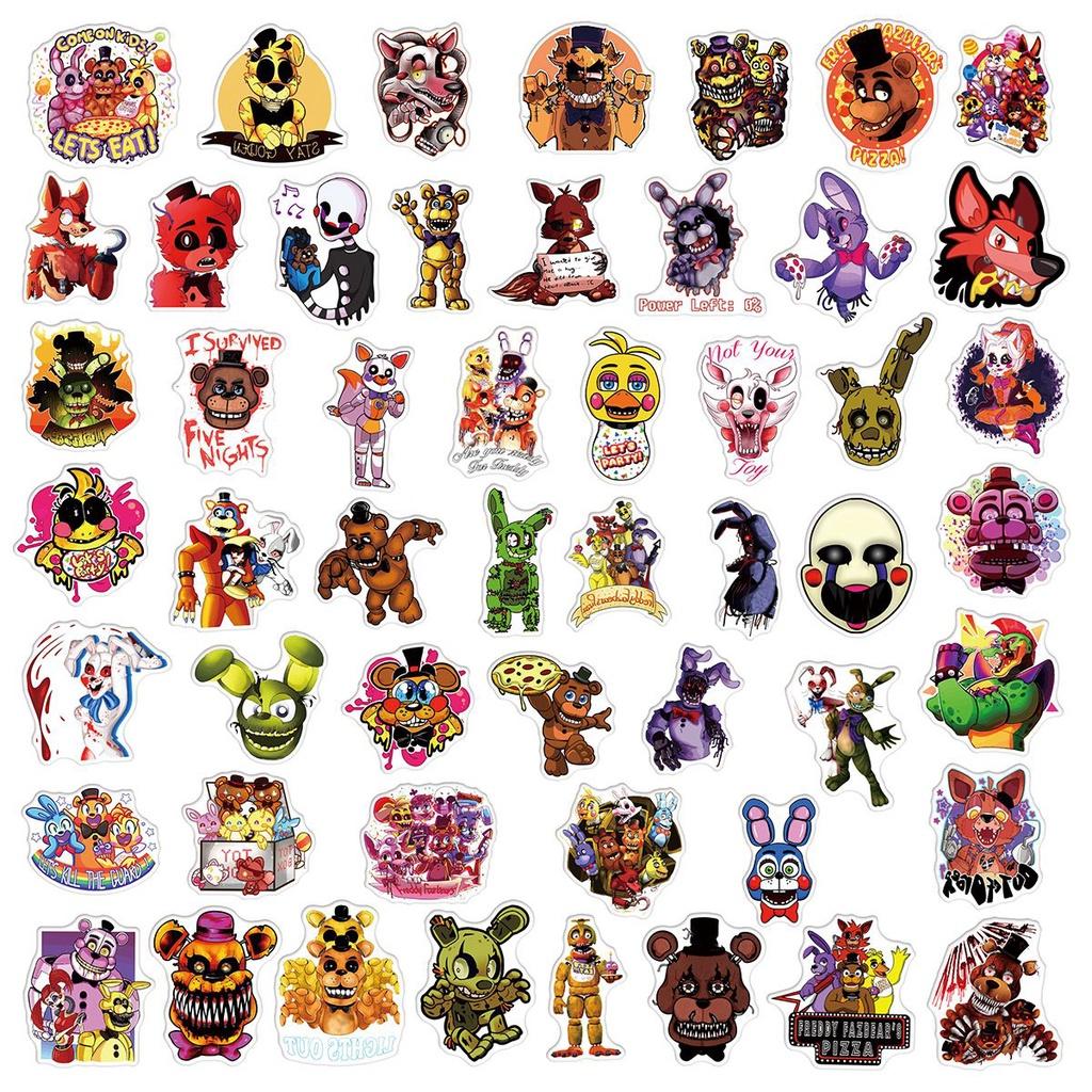 Fnaf Security Breach Cartoon Game Anime Stickers For Luggage And Phone