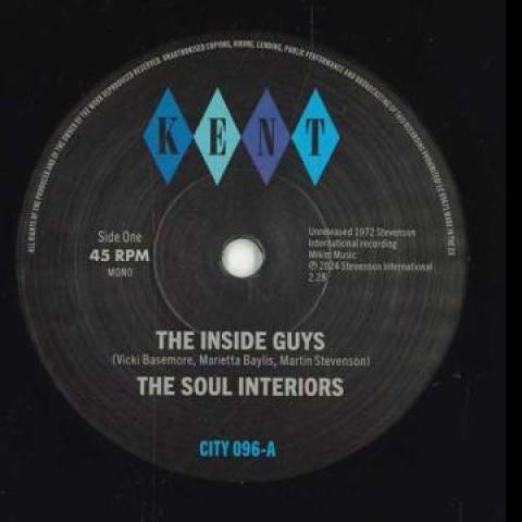 7inch Record SOUL INTERIORS - The Inside Guys / My Friend Heartac CITY096 Kent Select UK 2024 UK Soul/Funk