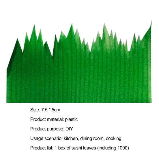 1 pudełko Symulacja zielonej trawy Łatwe w użyciu DIY Odporne na rozdarcia Kreatywne japońskie sushi do gotowania