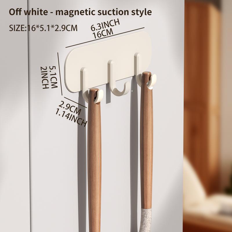 

Тройные крючки для хранения на кухне и в ванной, магнитные присоски для домашних полотенец, ключей, лопаток, органайзеры, без сверления, ва