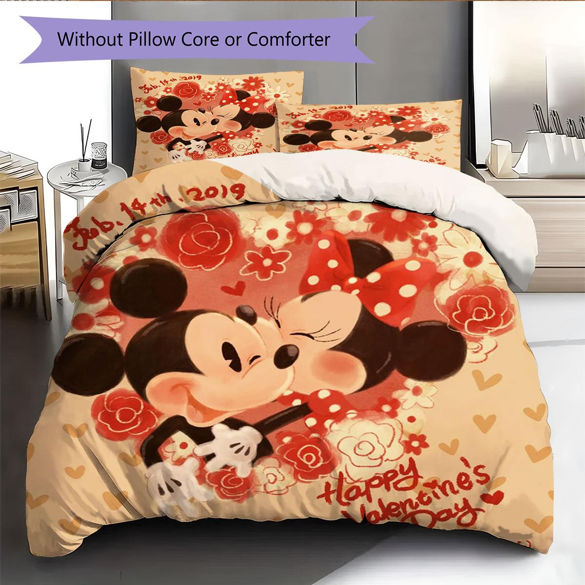 

A Gentle and Refreshing Minnie Mouse-themed Print Bedding Set – The Perfect Choice for A Warm and Comfortable Children s Bedroom 135x200cm