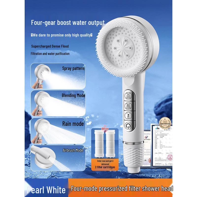 Turbo High-Pressure Filtration Shower Head Set with Large Water Flow