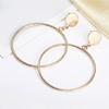 Fashion Exaggerated Big Hollow Round Drop Earrings Geometric Jewelry Statement Earrings for Women Creative Punk Accessories