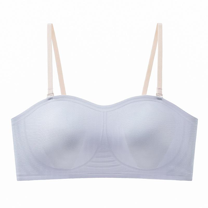 Petal Rabbit Ear Cup Soft Support Bra Tube Top Summer Small Breasts Gather Ultra-thin Underwear Women's Seamless Skin-friendly Bra