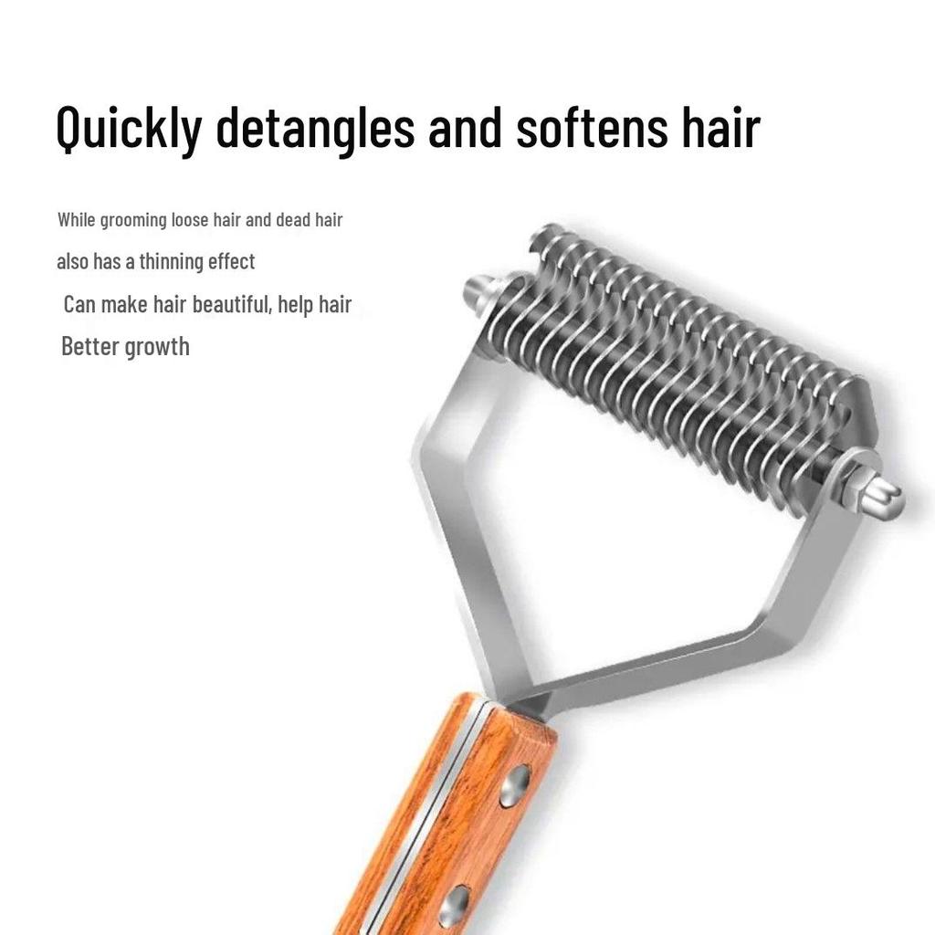 Pet Hair Shedding Comb for Cats and Dogs - Removes Loose Hair, Suitable for Short and Long Hair 