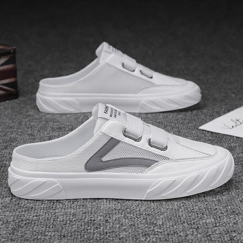 2025 Summer New Men's Breathable Thin Odor-Resistant Mesh Sports Casual White Sneakers Perforated Trendy Shoes