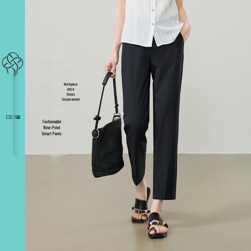 ESE-Y Women s High-Waist Straight Leg Suit Pants 31