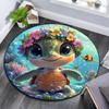 Sea Turtle Round Area Rug,Carpet Rug for Living Room Bedroom Sofa Playroom Decor,Non-slip Floor Mat