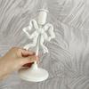 High Footed French Bow Candlestick Wrought Iron Candle Containers Bowknot Candle Holder  Desktop