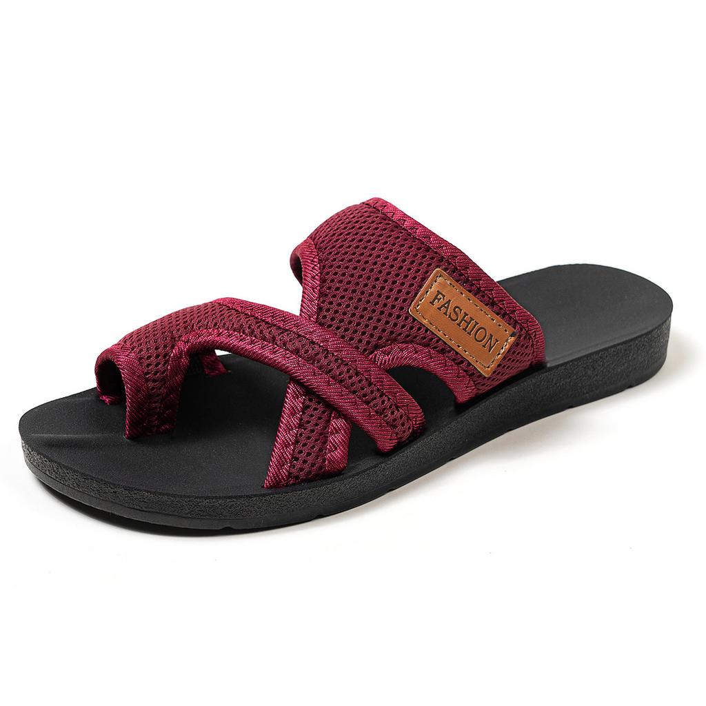 Women's Casual and Stylish Beach Vacation Shoes - with Cross Straps, Comfortable Open-toe Flat Shoes for Casual Indoor and Outdoor Wear