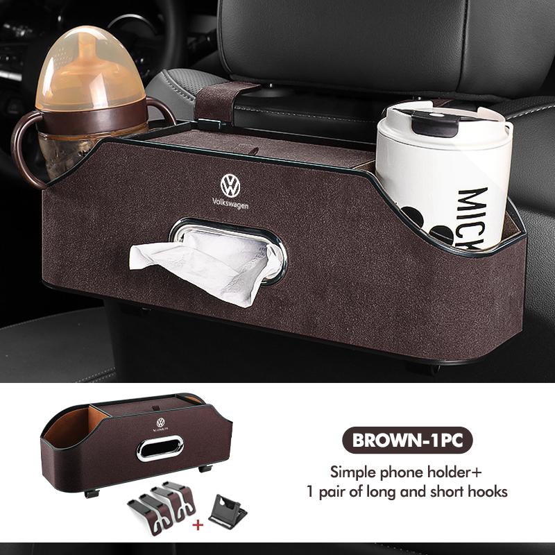 BIG1 Car Organizer Rear Drainage Holder Storage Hanging Box Cup Holder For Volkswagen VW Passat Golf 4 5 6 Tiguan Polo Scirocco Jetta