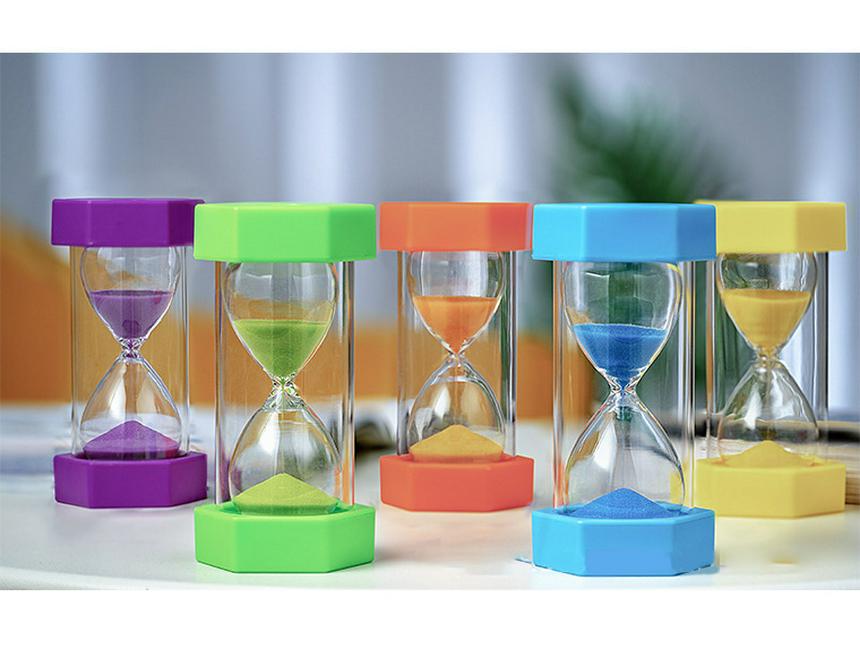 Hexagonal High-End Drop-Proof 5-Minute Glass Timer Ornament