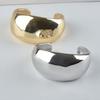Exaggerated Metal Arc-shaped Bracelet Glossy Surface Women's Wrist Jewelry  Festival Gifts