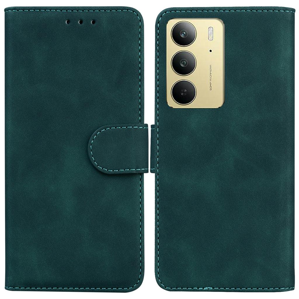 For Realme C75 4G Case Solid Color Leather Wallet Phone Cover