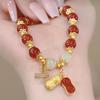 2025 Jadeite Green Jade Rabbit Bracelet: High-End Chinese Style, Year of the Snake, Elegant Women's Niche Beaded Design